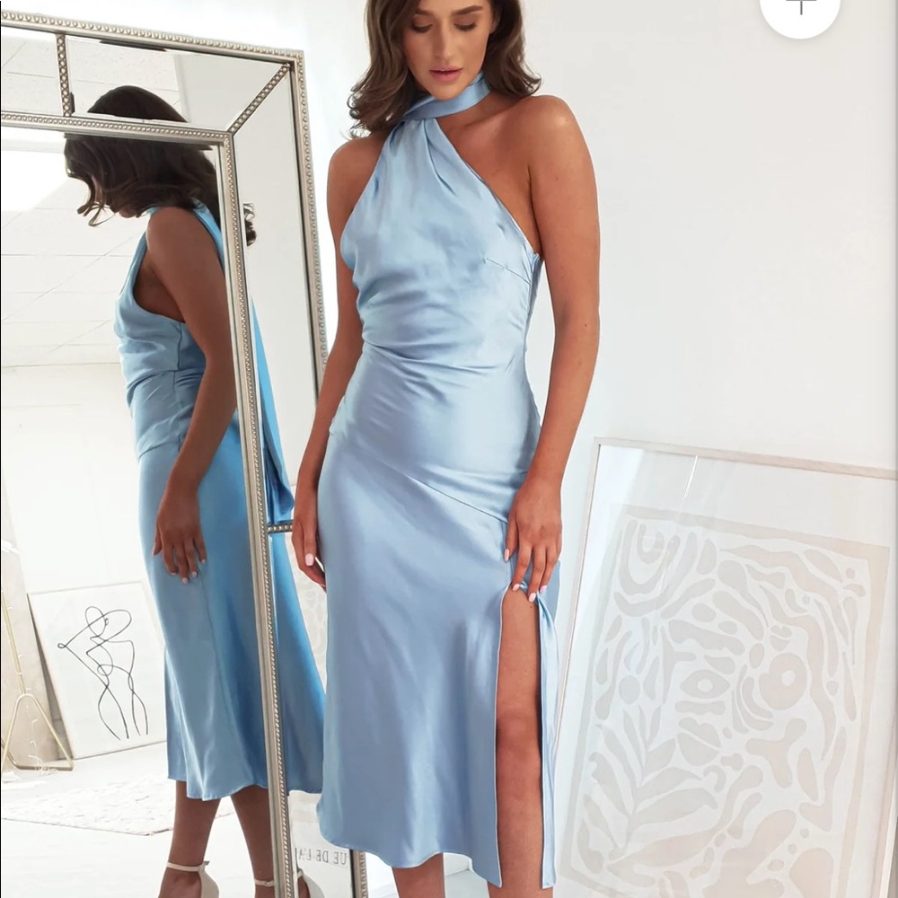 Blue cocktail dress